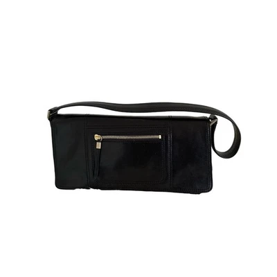 Y2k черная кожаная наплечная сумка Ellen Tracey б/у в отличном состоянии  - Изображение 1 из 4