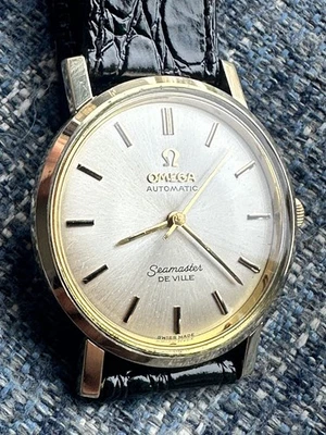 Vintage Omega Seamaster DeVille Automatic 14K Gold Filled Original Crown/Crystal - Image 1 of 4