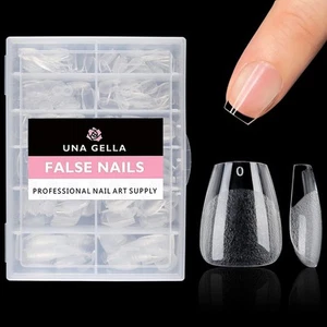 UNA GELLA 504PCS Extra Short Gel Nail Tips Coffin 1 Fl Oz (Pack of 1), Clear - Picture 1 of 7