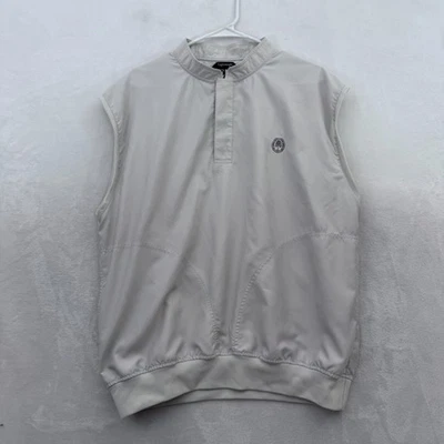 Chaleco Zero Restriction Para Hombres M Crema Cortavientos Golf Pullover Logo Bordado Foto 1 de 4