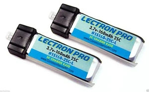 New Lectron Pro 3.7 volt 160mAh 25C Lipo Battery 2-Pack Blade mCX mSR 1S160-25-L - Picture 1 of 1