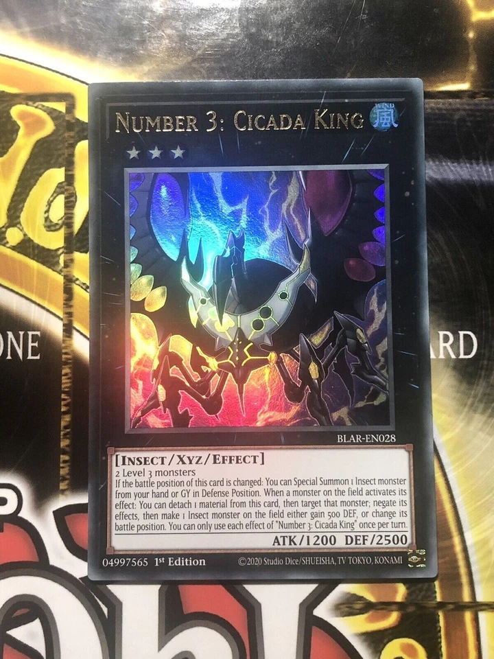 ( NUMBER 3: CICADA KING ) - Ultra Rare - BLAR-EN028 - 1st Edition NM - Yu-Gi-Oh - Image 1 of 1