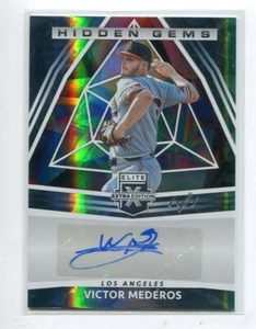 2022 Elite Hidden Gems Autograph PLATINUM Victor Mederos 1/1 Los Angeles Angels - Picture 1 of 2