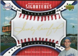 2007 Upper Deck Sandy Koufax SPS-KO Sweet Spot Classic Signatures Gold autograph - Picture 1 of 2