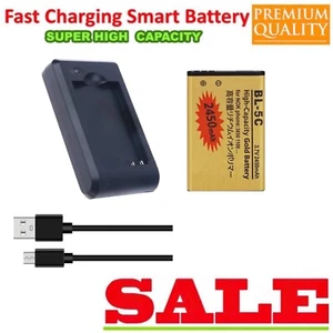 Universal BL-5C Battery BL 5C USB Charger For Mobile Phone BL 5C + Battery BL5C - Picture 1 of 15
