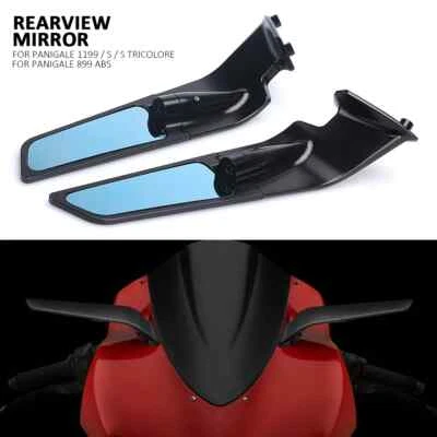 Espejo retrovisor giratorio contra viento para DUCATI Panigale 899 ABS/1199/S/tricolor Foto 1 de 4