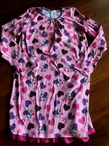 girls LIL VICKY'S NIGHTGOWN soft PINK cats leopard KNEE LENGTH pajamas sz 10/12 - Picture 1 of 2
