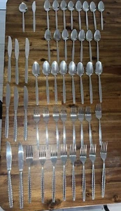 Vintage Rogers Ensenada Stainless Flatware Lot Of 49 Pieces Taiwan Serves 8 - Picture 1 of 11