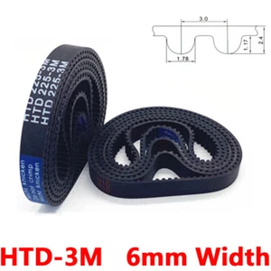 HTD-3M 3mm Pitch 6mm Width Closed Loop Synchronous HTD Timing Belt 3M Pulley - Picture 1 of 5