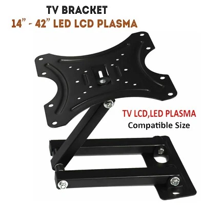 14-42" MOUNT SWIVEL & TILT FULL MOTION BRACKET FOR LED PLASMA TV WALL UK Seller - Image 1 of 4