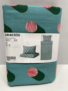 NEU IKEA GRACIOS PUNKT/ROSA TÜRKIS BETTDECKE SET 150x200cm - 004.624.73 - Bild 1 von 1