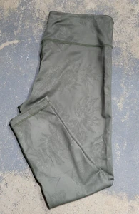 Leggings Zyia Active High Rise 24" foglia verde donna taglia 16-18 elasticizzato pull-on - Foto 1 di 8