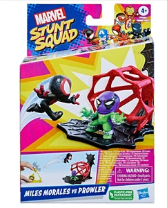 Marvel Stunt Squad Miles Morales vs. Prowler Juguete Juego Super Hero Act Figura - Imagen 1 de 3