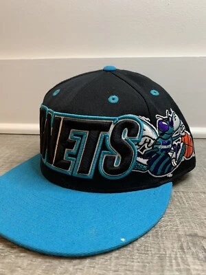 Mitchell & Ness Charlotte Hornets NBA script Hat Cap - Adult Size 7 3/4 - Image 1 of 4