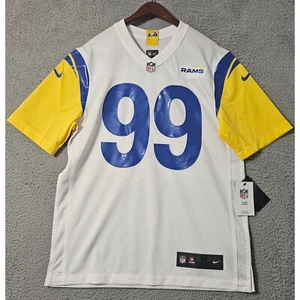 NWT Nike Aaron Donald #99 White Jersey On Field LA Rams Size Medium Brand New - Picture 1 of 10