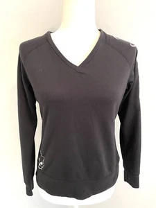 Harley Davidson Womens Long Sleeve Black V-neck Top Size Small Ellingham IL - Picture 1 of 15
