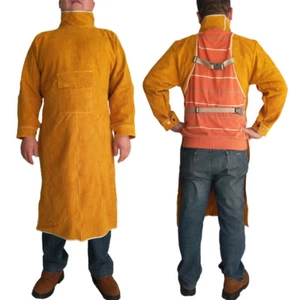 Leather Welding Protective Clothing Apron TIG welding work clothes with sleeves - Picture 1 of 6