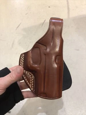 Galco PLE unlined leather paddle holster Kahr K9, K40, P9, PF9 3.5" tan p.l.e - Image 1 of 4