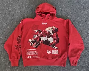 Civil Regime x Batman Hoodie Red Harley Quinn Rises Embroidered Mens Medium - Picture 1 of 21