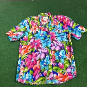 Vintage Christie & Jill Button Up Top. Women's size M. Multi-color Floral Design - Picture 1 of 11