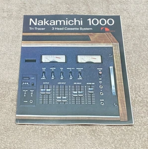 NAKAMICHI 1000 TRI TRACER 3 HEAD CASSETTE SYSTEM INFORMATION BROCHURE J0248 - Picture 1 of 3