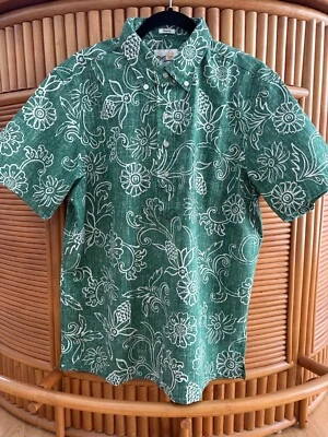 Reyn Spooner Men's "HAWAIIAN GARDENIAS" PINE CLASSIC FIT PULLOVER Shirt Sizes - Image 1 of 3