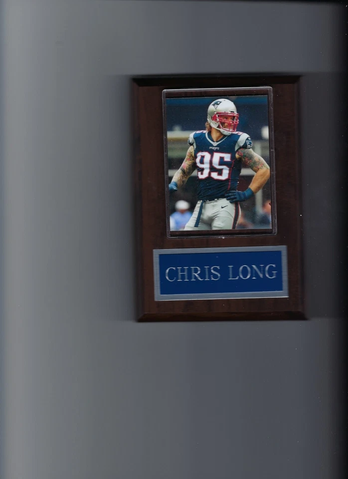 PLACA LARGA CHRIS PATRIOTAS DE NUEVA INGLATERRA FÚTBOL NFL JUEGO ACCIÓN Foto 1 de 1