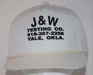 Vintage Oil Field J & W Testing Yale, Okla Snap Back Adjustment 5 Panel Cap Youngan - Bild 1 von 6