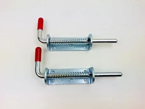 2 x bulloni a molla 12,7 mm 220 mm Z/P rimorchio box cavalli camion capannone cancello giardino - Foto 1 di 4