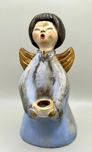 Bozner Engel THUN w Tag Italy Singing Blue Angel Candle Holder MCM Vintage - Picture 1 of 9