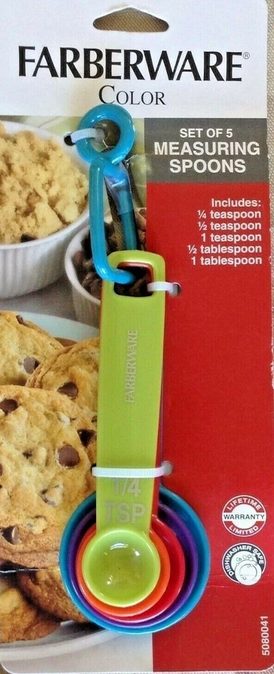 FARBERWARE  MEASURING SPOONS MULTICOLOR  NIP  - Image 1 of 1