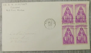 First Day Of Issue WA DC 1957 Those Who Helped Fight Polio Stamp Envelope Cover - Picture 1 of 4