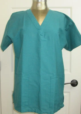 NWOT Medline Green Scrub Shirt Size M Chest 44 Unisex Comfort Ease SS 204-26933 - Image 1 of 4