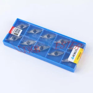 Inserto in carburo CNC Korloy VCGT160404-AK VCGT331-AK H01 nuovo 10 pezzi - Foto 1 di 1