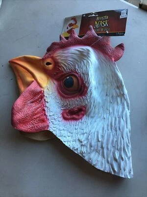 Rooster Adult Farm Animal Bird Latex Mask 14+ - Image 1 of 4