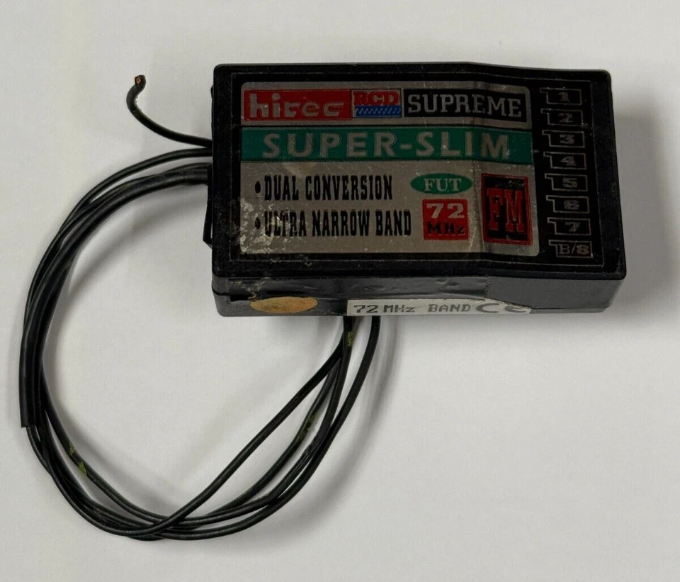Excellent Hitec Super Slim 72mhz FM Negative Shift Futaba RC Receiver : Futaba - Image 1 of 1
