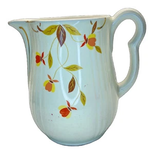 VTG White Rose By Harker Tall Pitcher Tea Water Green Orange Gold Brown Floral - Bild 1 von 7