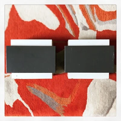 Pair LIGHTOLIER CUBE Sconces LIGHT FIXTURE 1960 MID CENTURY MODERN Thurston - Image 1 of 4