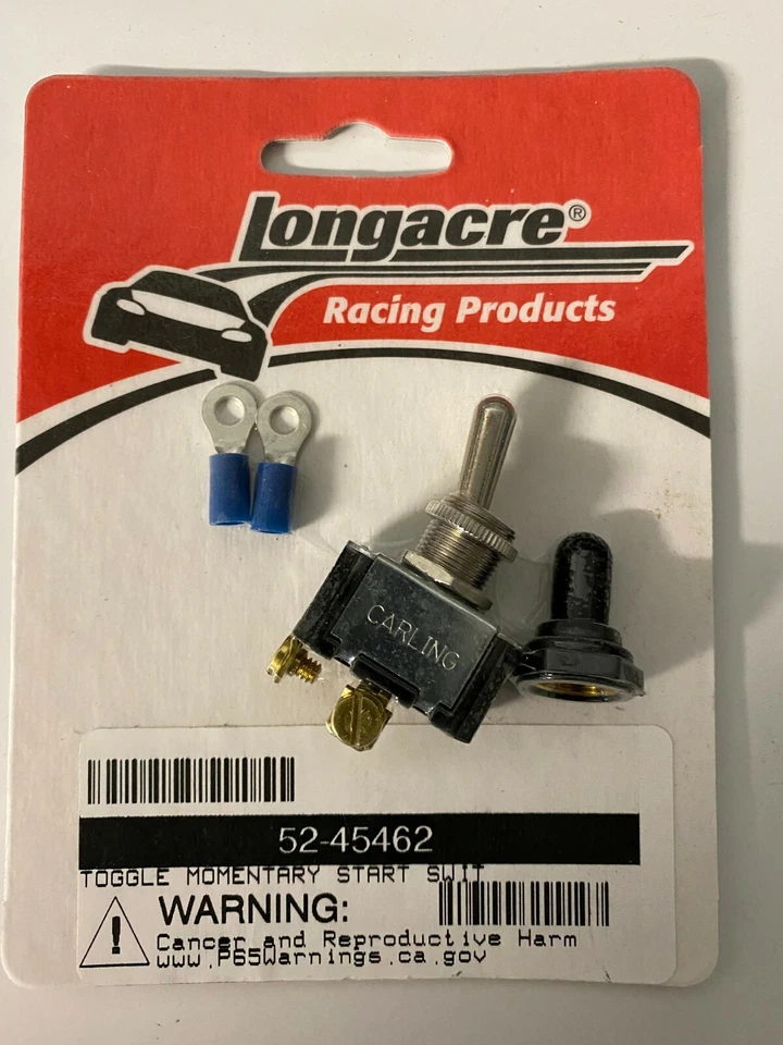 LONGACRE TOGGLE STARTER SWITCH MOMENTARY ON/OFF 40 AMP 12V #52-45462 - Image 1 of 1
