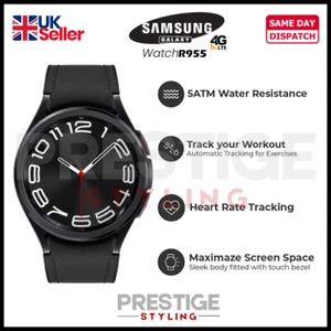 Samsung Galaxy Watch6 Classic SM-R955 43mm LTE Smart Watch BLACK PRISTINE+CHARGR - Picture 1 of 4