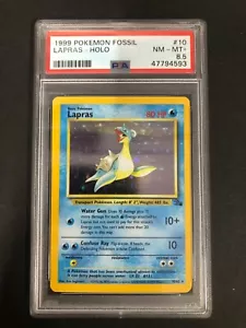1999 Pokemon Fossil Lapras Holo PSA 8.5 Mint 10/62 Rare Vintage Card No 10 - Picture 1 of 3