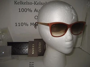 NUEVO GUCCI 3675/S Mujer Marco de Plástico GG Logotipo Oro Metal Templo Gafas de Sol Estuche - Imagen 1 de 12