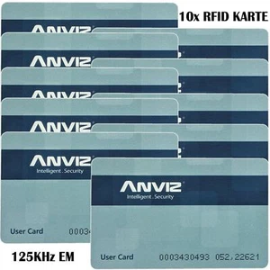 10x ANVIZ RFID Tarjeta Transpondedora 125kHz para Control de Acceso Registro de Tiempo - Imagen 1 de 2