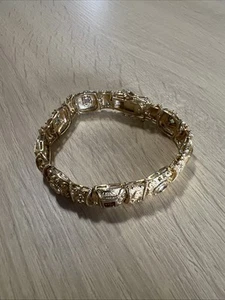 Etruscan Revival Sterling SEMI Precious Gemstone Bracelet Gorgeous - Picture 1 of 8