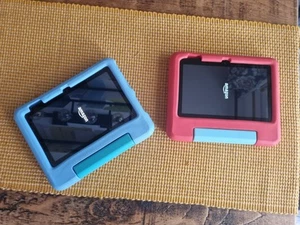 2 x Amazon Fire 7 Kids Tablet 7 inch Display Ages 3-7 16 GB 12th Gen Purple 2022 - Afbeelding 1 van 7
