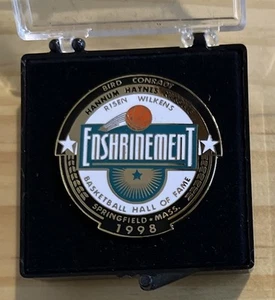 1998 Basketball Hall Of Fame Enshrinement Pin LARRY BIRD Conradt Hannum - Picture 1 of 3