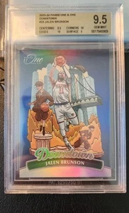 JALEN BRUNSON PANINI one & one Downtown BGS 9.5 New York Knicks NYC - Picture 1 of 4