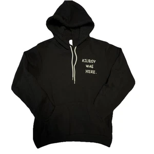 Kilroy was Here Felpa con Cappuccio Uomo Medium M - Nero Logo Kilroy 's Bar N Grill sul Retro - Foto 1 di 9