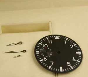 38.9mm Watch Dial + Hands Fit ETA 6497 ST3600 Watch Movement Green Luminous Set - Foto 1 di 6
