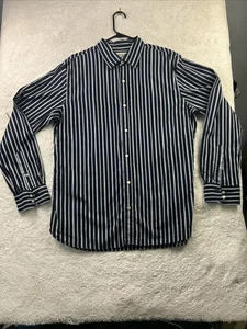 Converse One Star Shirt Blue Striped Long Sleeve Button Up Mens Shirt Size Large - Picture 1 of 10